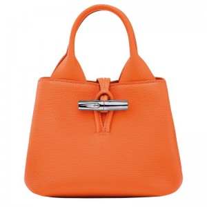 Dámské Mini Tašky Longchamp Le Roseau XS Handbag Leather Oranžové | CZ HA9324