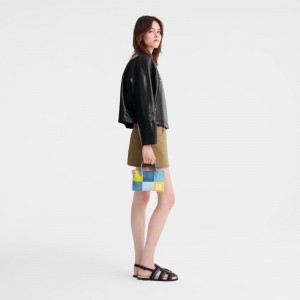 Dámské Mini Tašky Longchamp Re-play XS Handbag Leather Eucalyptus | CZ NW9284