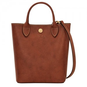 Dámské Mini Tašky Longchamp Épure XS Tote Leather Hnědé | CZ OK9265