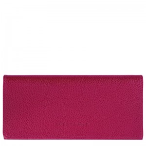 Dámské Peněženky Longchamp Le FoulonnÉ Continental Leather Beetroot | CZ NW8556
