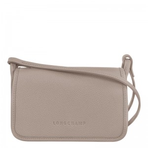 Dámské Peněženky Longchamp Le FoulonnÉ XS Clutch Leather Turtledove | CZ PJ8571