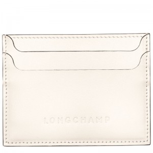 Dámské Pouzdro na Karty Longchamp Le FoulonnÉ Leather Ecru | CZ TC8533