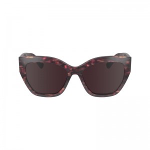 Dámské Sluneční Brýle Longchamp Fall-Winter 2023 Collection Acetate Červené | CZ VR7927