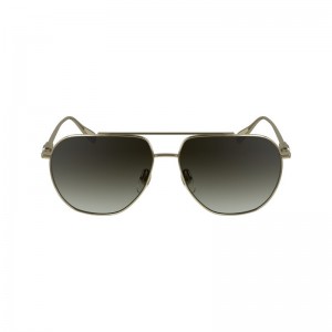 Dámské Sluneční Brýle Longchamp Metal Zlaté Hnědé | CZ NW7929