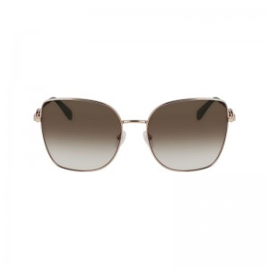 Dámské Sluneční Brýle Longchamp Metal Zlaté Zelene | CZ EB7902