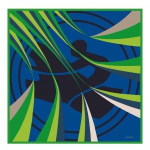 Dámské Stoles Longchamp Cavalier Shawl Wool blend Zelene | CZ MQ8087