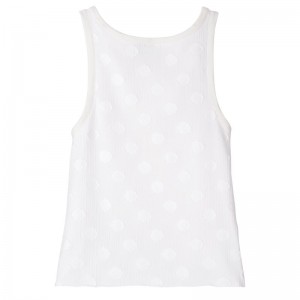 Dámské Topy Longchamp Canvas Ecru | CZ VR7771