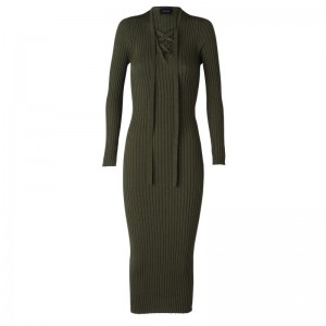 Dámské Šaty Longchamp Fitted long Knit Hnědožlutý | CZ AH7790