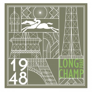 Dámské Šátky Longchamp Eiffel Tower 1948 Silk 50 OTHER Artichoke | CZ PJ8103