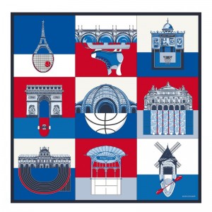 Dámské Šátky Longchamp Energic City Silk 90 Červené | CZ ZU8132