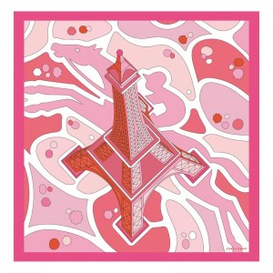 Dámské Šátky Longchamp Equestrian Tower Silk 70 OTHER Růžové | CZ PJ8122