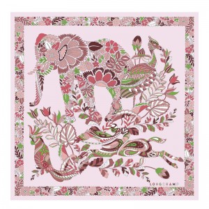 Dámské Šátky Longchamp ForÉt Silk 50 Nude | CZ NW8137