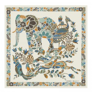 Dámské Šátky Longchamp ForÉt Silk 50 OTHER Paper | CZ LI8094