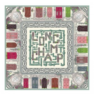 Dámské Šátky Longchamp Jardin Parisien Silk 90 Celadon | CZ JP8129