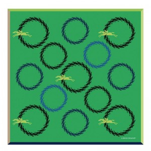 Dámské Šátky Longchamp ManÈge Silk 50 Zelene | CZ GS8098