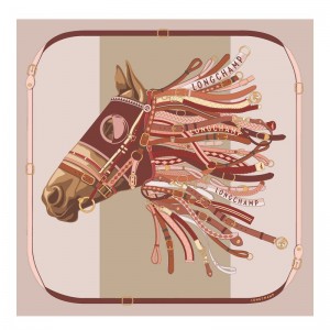 Dámské Šátky Longchamp TÉte de cheval Silk 90 OTHER Ballerina | CZ FD8126