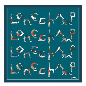 Dámské Šátky Longchamp Yoga Silk 50 Peacock | CZ DF8100