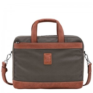 Pánské Aktovka Longchamp Boxford L Recycled canvas Hnědé | CZ YX7639