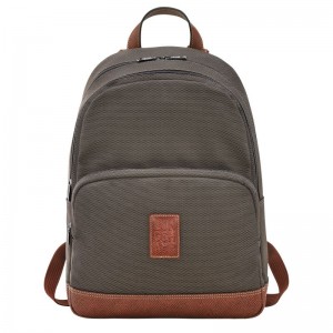 Pánské Batohy Longchamp Boxford Recycled canvas Hnědé | CZ DF7553