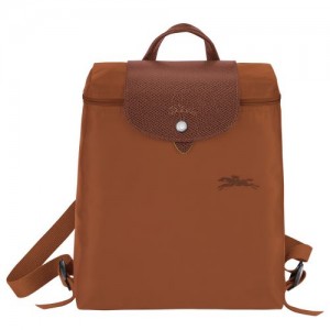 Pánské Batohy Longchamp Le Pliage Green M Recycled canvas Cognac | CZ QM7540