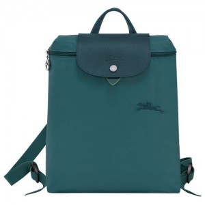 Pánské Batohy Longchamp Le Pliage Green M Recycled canvas Peacock | CZ RV7537