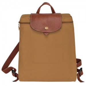 Pánské Batohy Longchamp Le Pliage Original M Recycled canvas Fawn | CZ OK7532