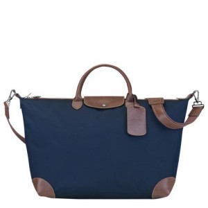 Pánské Cestovní Tašky Longchamp Boxford S Recycled canvas Blankyt | CZ QM7177