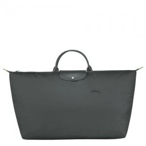 Pánské Cestovní Tašky Longchamp Le Pliage Green M Recycled canvas Graphite | CZ PJ7186