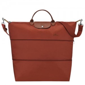 Pánské Cestovní Tašky Longchamp Le Pliage Green expandable Recycled canvas Chestnut | CZ UZ7183