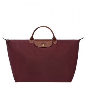 Pánské Cestovní Tašky Longchamp Le Pliage Original S Recycled canvas Vínové | CZ GS7214