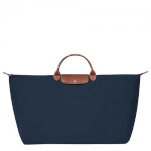 Pánské Cestovní Tašky Longchamp Le Pliage Original M Recycled canvas Tmavě Blankyt | CZ KO7211