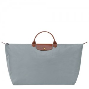 Pánské Cestovní Tašky Longchamp Le Pliage Original M Recycled canvas Steel | CZ ZU7209