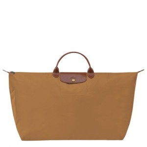 Pánské Cestovní Tašky Longchamp Le Pliage Original M Recycled canvas Fawn | CZ XY7208