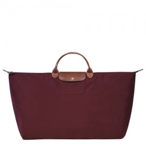 Pánské Cestovní Tašky Longchamp Le Pliage Original M Recycled canvas Vínové | CZ CT7207