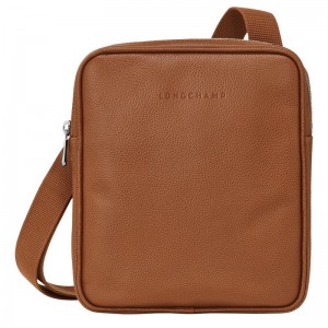 Pánské Crossbody Kabelky Longchamp Le FoulonnÉ XS Leather Caramel | CZ QM7593