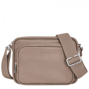 Pánské Crossbody Kabelky Longchamp Le FoulonnÉ S Camera Leather Turtledove | CZ TC7588