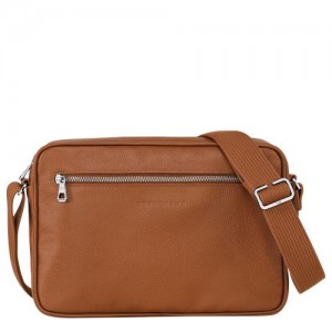 Pánské Crossbody Kabelky Longchamp Le FoulonnÉ M Camera Leather Caramel | CZ DF7580
