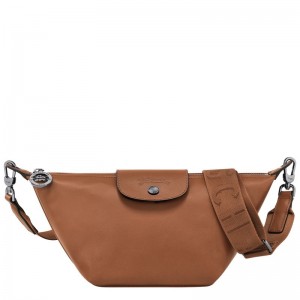 Pánské Crossbody Kabelky Longchamp Le Pliage Xtra XS Leather Cognac | CZ UZ7586