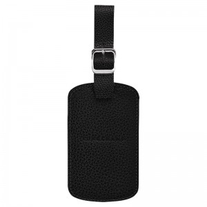 Pánské Doplňky Longchamp Le FoulonnÉ Luggage tag Leather Černé | CZ AH7114