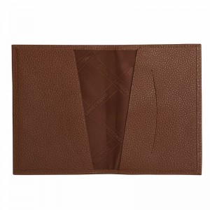 Pánské Doplňky Longchamp Le FoulonnÉ Passport cover Leather Caramel | CZ EB7127