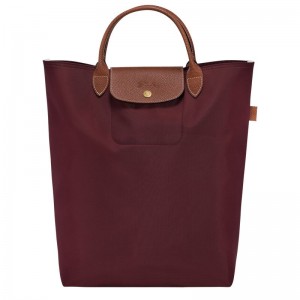 Pánské Kabelka Longchamp Le Pliage Original M Tote Canvas Vínové | CZ XY7509
