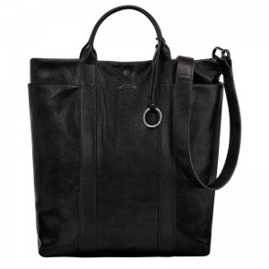 Pánské Kabelka Longchamp Parisis M Tote Leather Černé | CZ AH7478