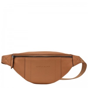 Pánské Ledvinka Longchamp 3D S Leather Natural | CZ ZU7521