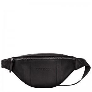 Pánské Ledvinka Longchamp 3D S Leather Černé | CZ XY7520
