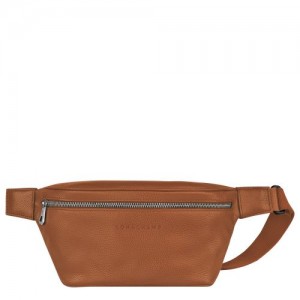 Pánské Ledvinka Longchamp Le FoulonnÉ M Leather Caramel | CZ NW7516