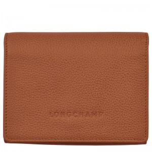 Pánské Peněženky Longchamp Le FoulonnÉ Leather Caramel | CZ FD7398
