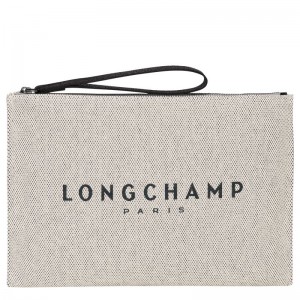 Pánské Pouches Longchamp Essential Canvas Ecru | CZ WN7331