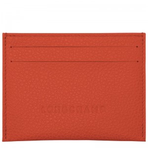 Pánské Pouzdro na Karty Longchamp Le FoulonnÉ Leather Paprika | CZ CT7354