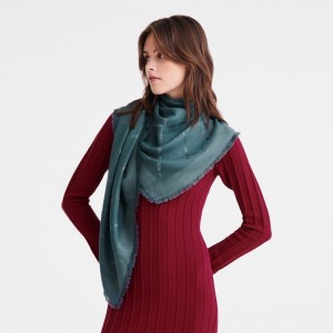Pánské Stoles Longchamp Le Roseau Shawl Silk Blend Cedar | CZ RV7069